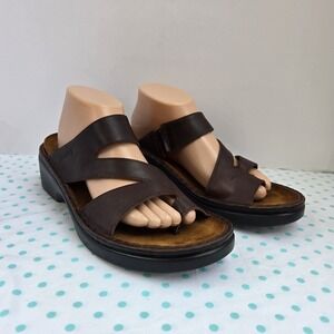 Naot Monterey Z Strap Toe Loop Slip On Slide Sandal  Mens Size 12 Eur 43 EUC